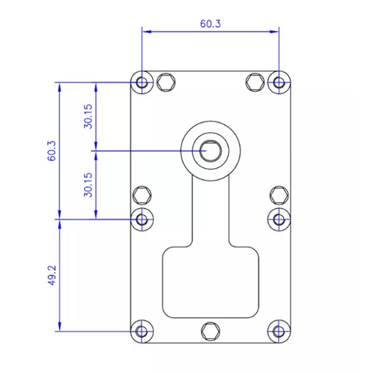 Schéma technique du motoréducteur pour Chazelles poêle à granulé avec dimensions.