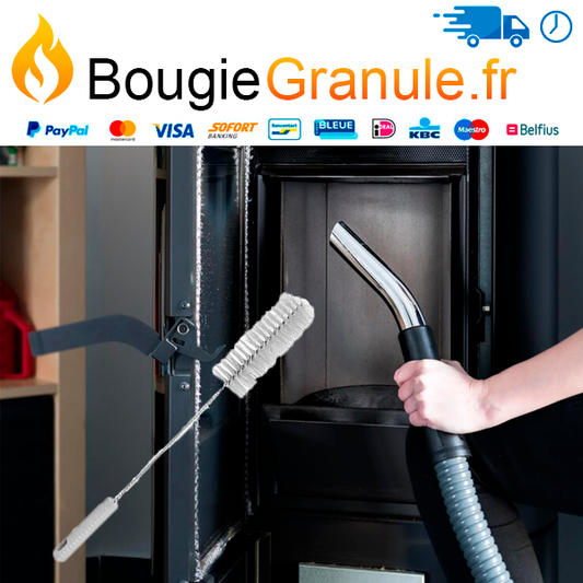 Brosse de 20 mm pour poêle à granulés – longueur 50 cm
