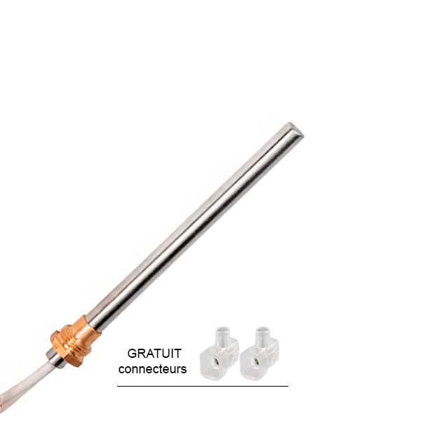 Bougie d’allumage 130 mm x 9,9 mm, 270 watts, allumeur fiable pour poêles à granulés performants.