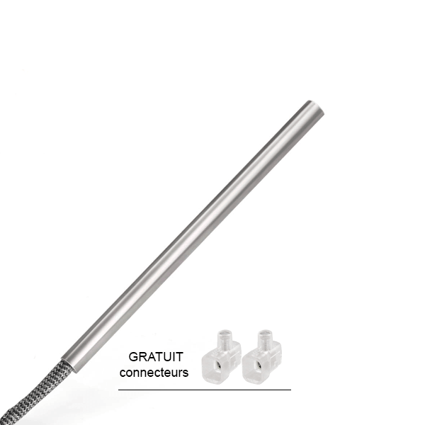 Bougie d’allumage 160 mm x 9,9 mm, 300 watts, puissante et fiable pour poêles à granulés.