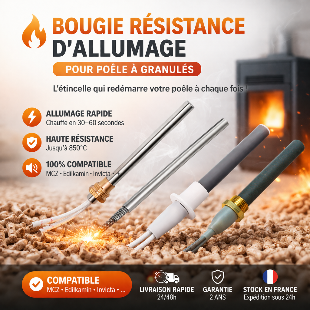 Arco bougie d`allumage pour poêle à granulés