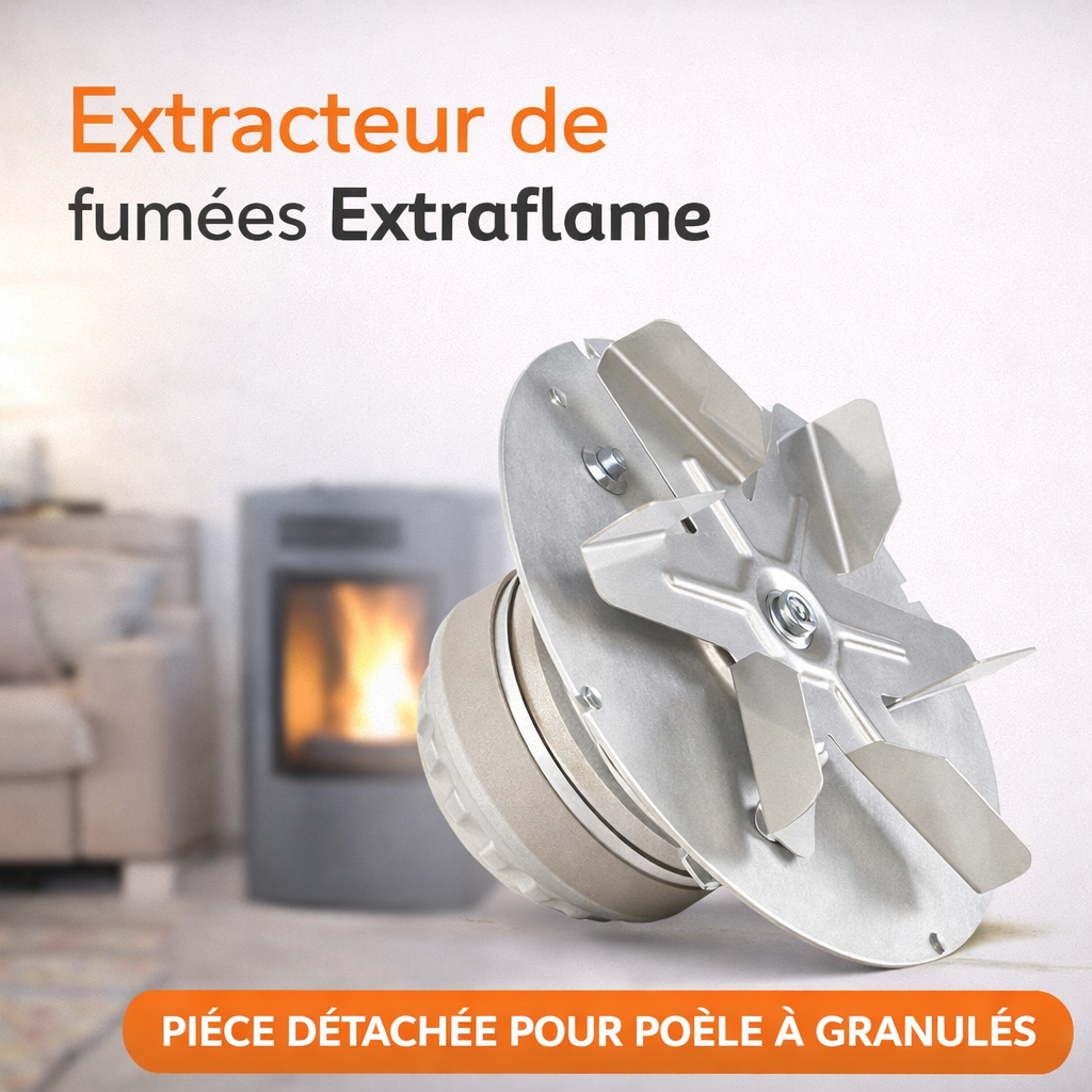 Extracteur Extraflame de fumées avec moteur sphérique