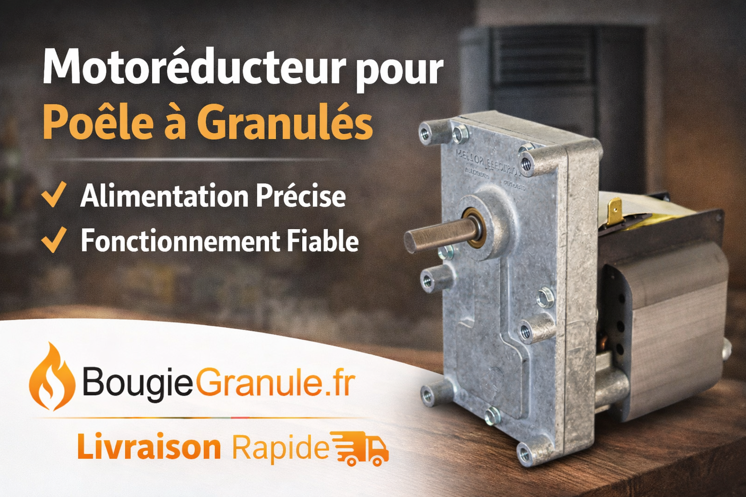 Motoréducteur pour poêle à granule