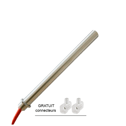 Bougie de préchauffage 350 Watts 160mm avec bride, connecteurs gratuits inclus, conçue pour poêles à granulés.