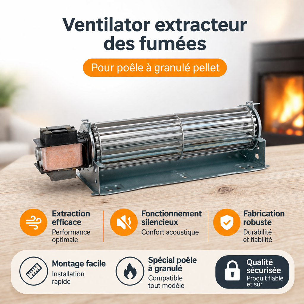 Ventilateur tangentiel pour Ecoteck / Ravelli poêle à granulé