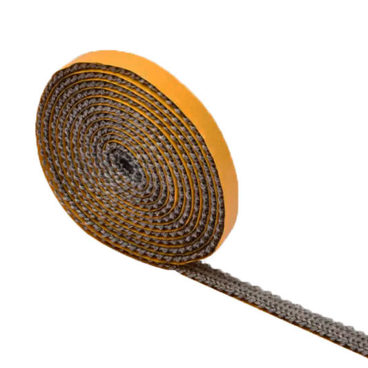 Joint plat autocollant résistant à la chaleur, dimensions 3 mm x 10 mm x 2 m, étanchéité fiable.