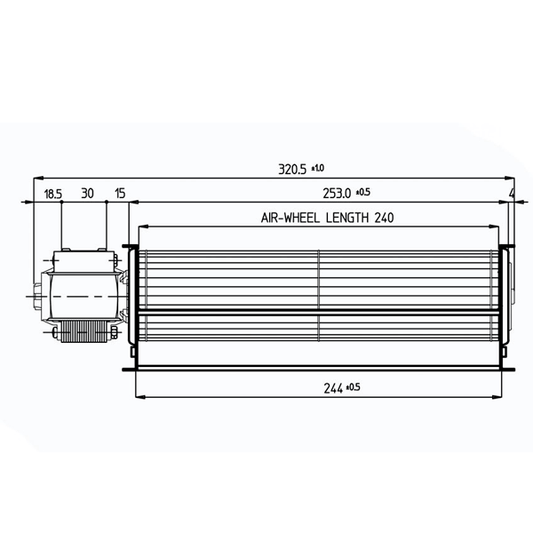 Ventilateur tangentiel Invicta pour poêle à granulés